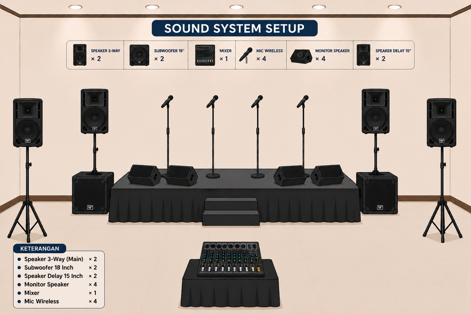 Paket Sound System 5000 Watt